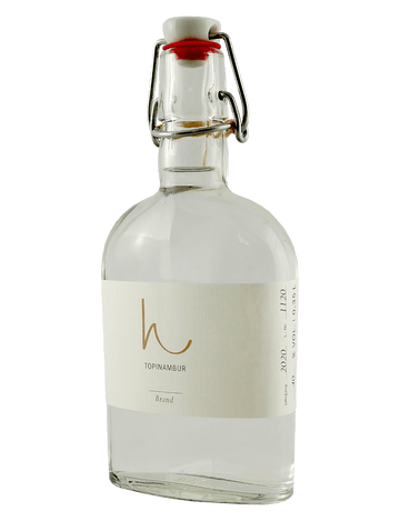 Topinambur Schnaps in der Bügelflasche von Halter Edelbrände